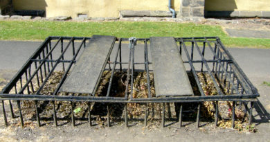Iron cemetery cage